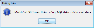 mở khóa chứ ký số Viettel