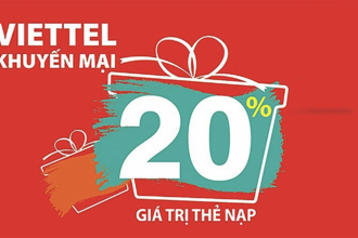 Ngày 29/04/2022 - Viettel khuyến mại 20% giá trị thẻ nạp cho thuê bao trả trước trên toàn quốc