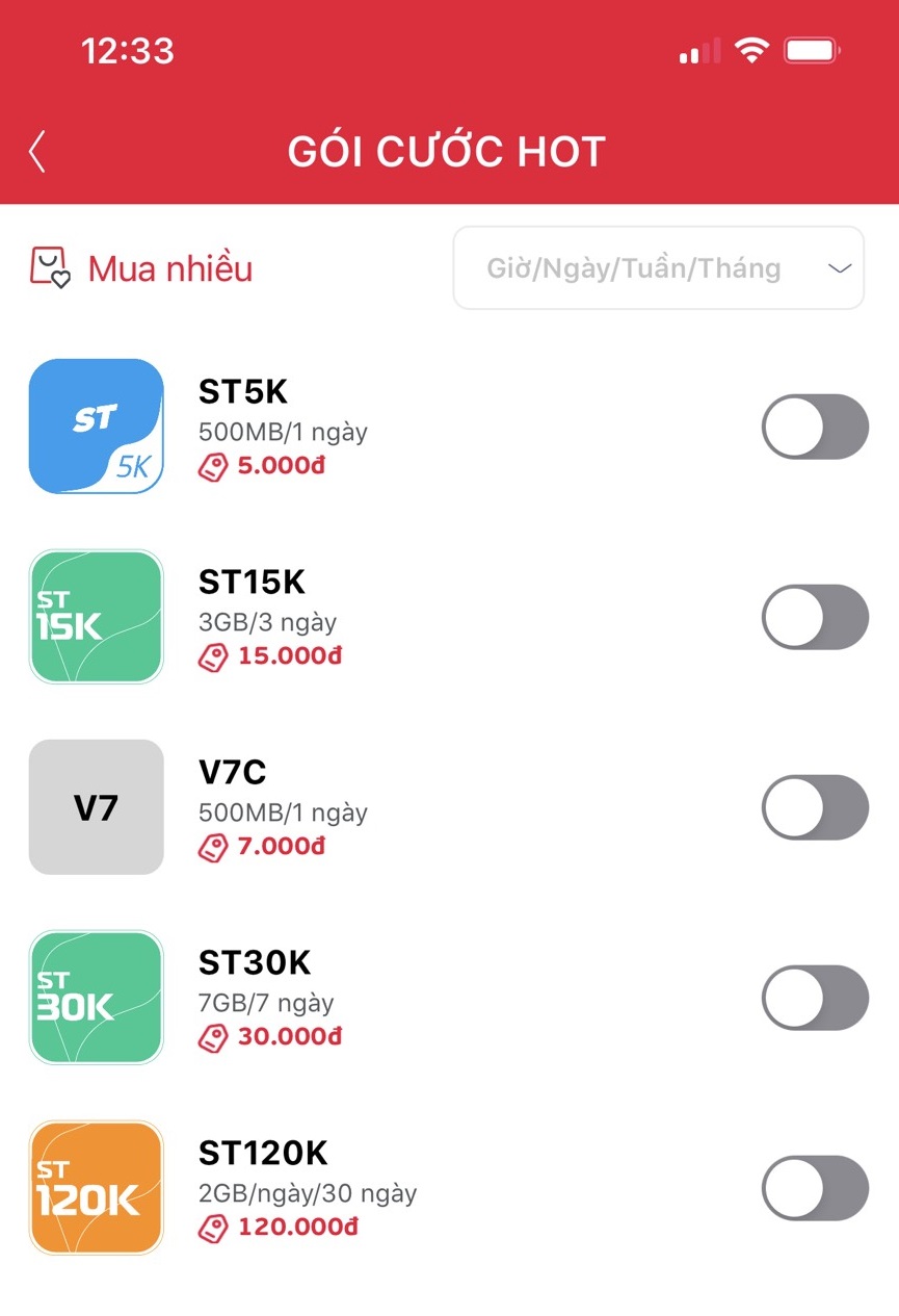 internet 3G/4G Viettel dùng 1 ngày