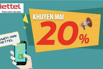 Ngày 25/08/2022 - Viettel khuyến mại 20% giá trị thẻ nạp cho thuê bao trả trước trên toàn quốc