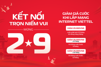 Mừng đại lễ 2.9 - Ưu đãi giảm 29.000 VNĐ cước thuê bao tháng cho khách hàng khi Pg881 Hoàn Trả Vô Tận