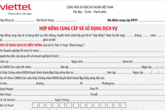 Mẫu hợp đồng cung cấp dịch vụ viễn thông Viettel